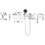 Round Shape designed H59A Solid Brass Thermostatic Bathtub Mixer with large size control borad