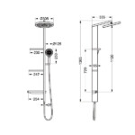 Jasupi Elegant Series 3 function thermostatic Shower Mixer set with three-level storage shelf