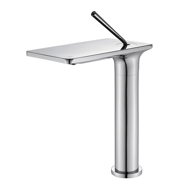 Solid Brass Water Fall outlet designed Tall Basin Faucet with storage shelf